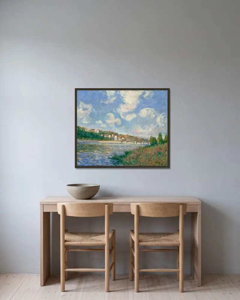 Sekwana w Saint-Cloud, Alfred Sisley w ramie na ścianie
