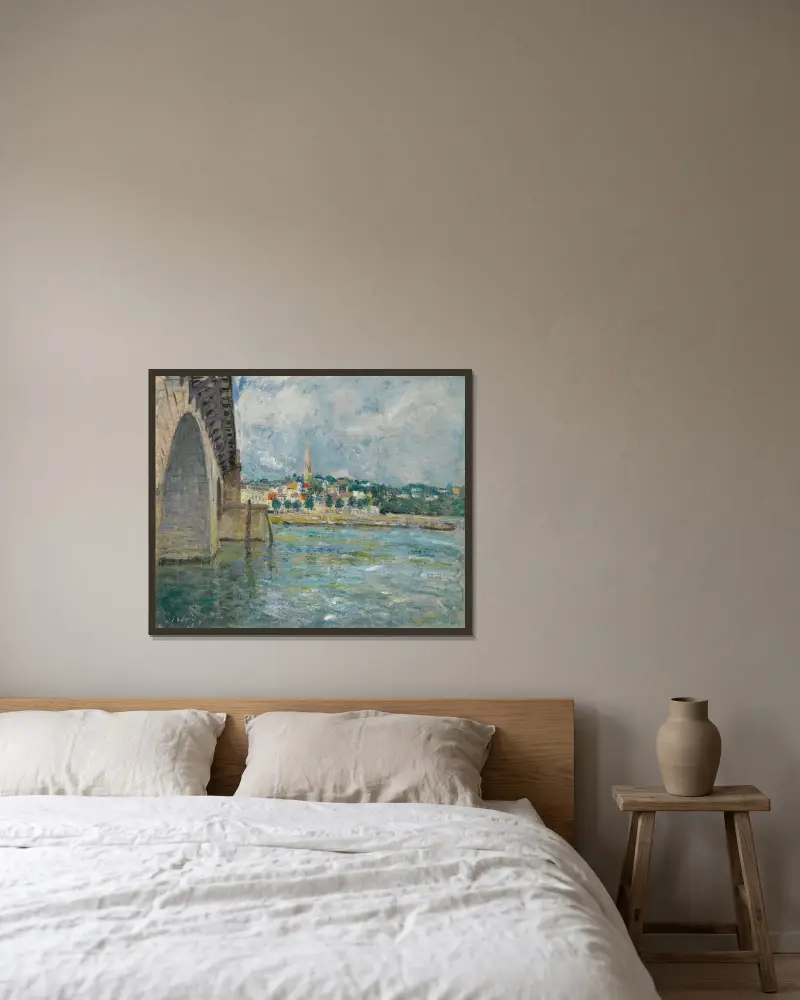 Most v Saint-Cloudu, Alfred Sisley v rámu na stěně