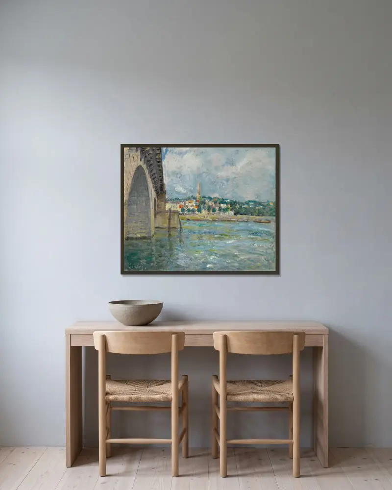 Most v Saint-Cloudu, Alfred Sisley v rámu na stěně