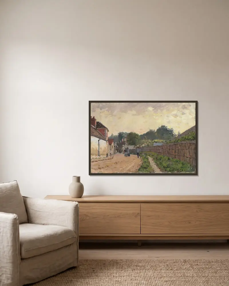 Marly-le-Roi, Alfred Sisley w ramie na ścianie