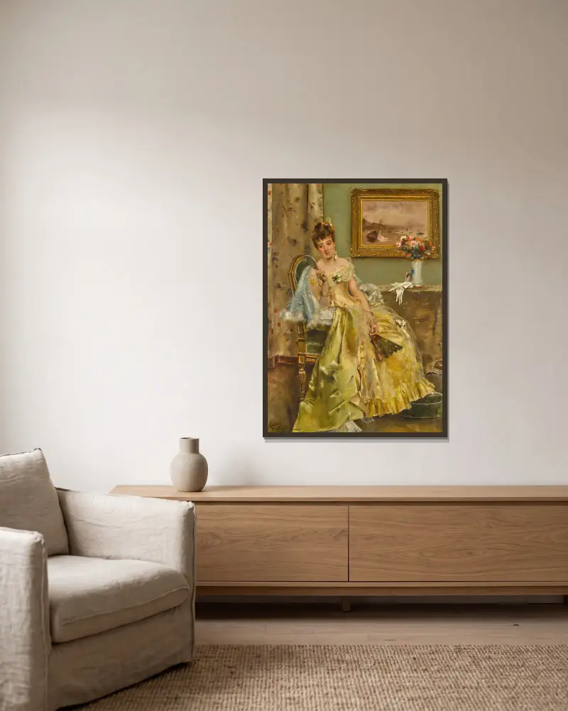 Zalotność, Alfred Stevens w ramie na ścianie
