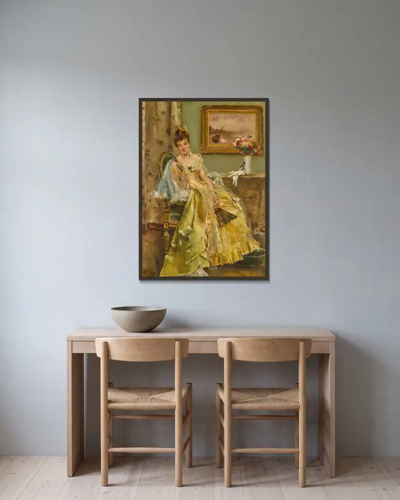 Zalotność, Alfred Stevens w ramie na ścianie