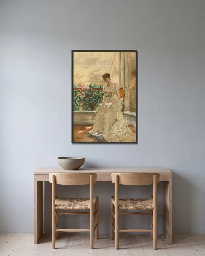 La Femme Et L’amour (L’amour Qui Vient) av Alfred Stevens inramad på en vägg