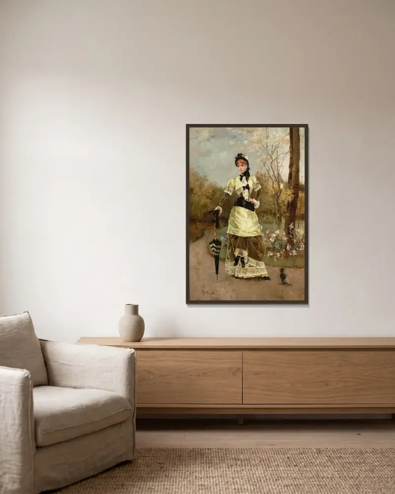 Pařížanka, Alfred Stevens v rámu na stěně