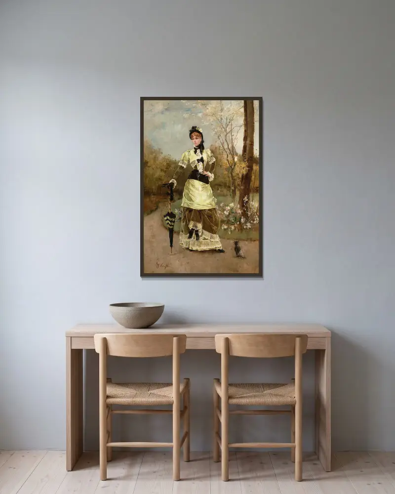 Pařížanka, Alfred Stevens v rámu na stěně