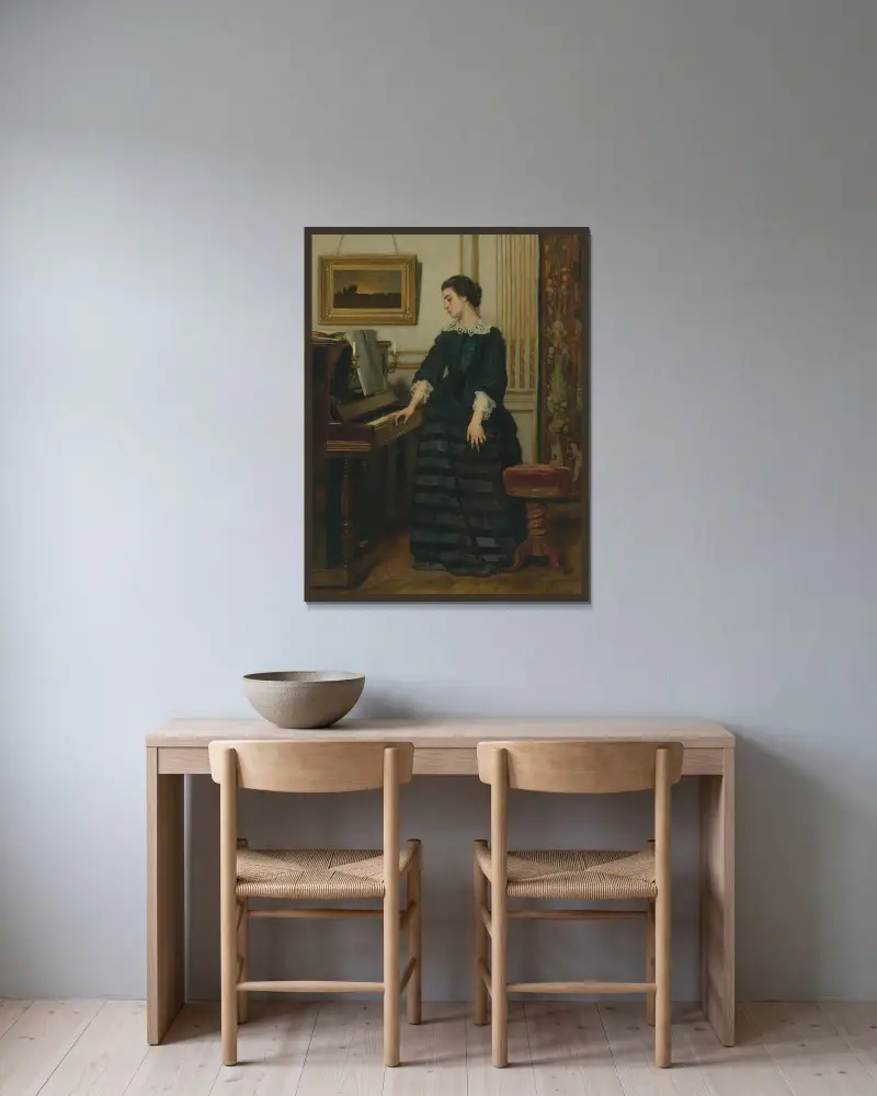 Die Abwesenheit von Alfred Stevens gerahmt an einer Wand