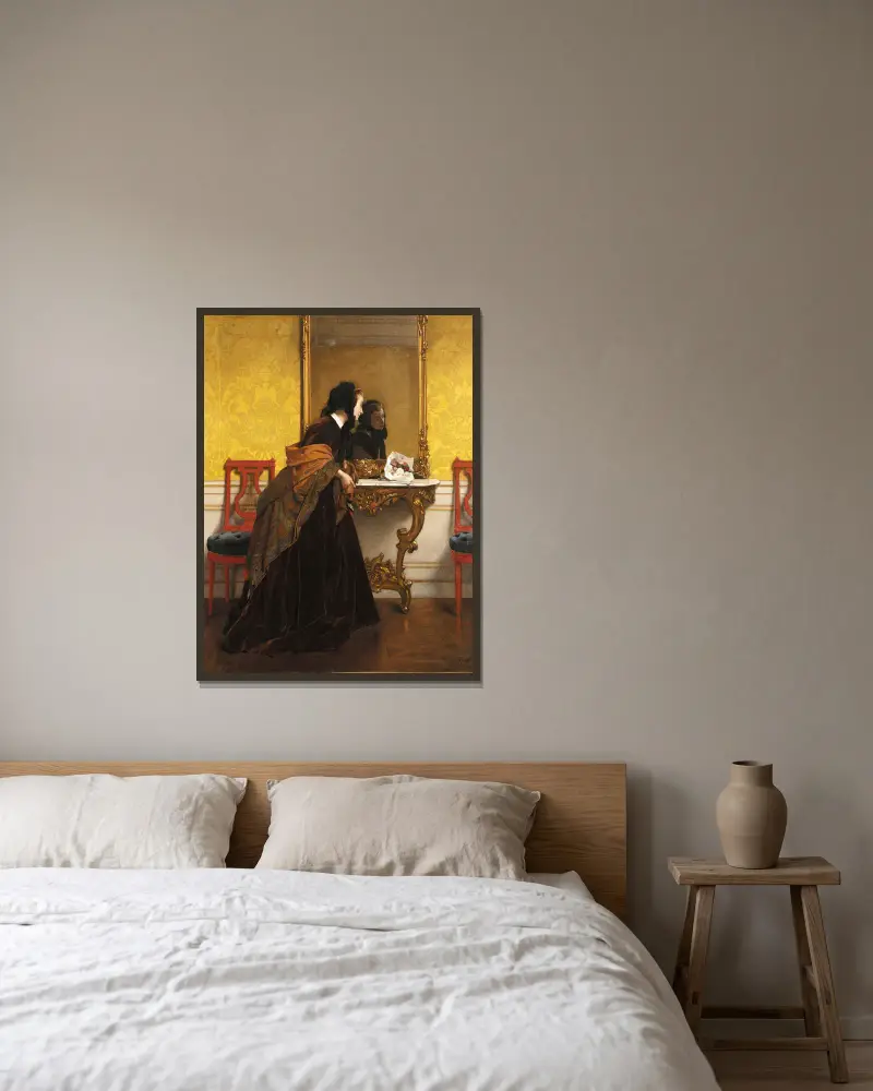 Bukiet, Alfred Stevens w ramie na ścianie
