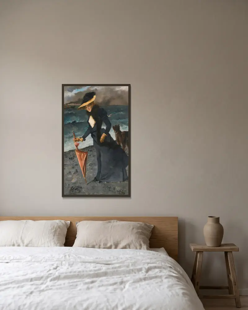 Windböen von Alfred Stevens gerahmt an einer Wand
