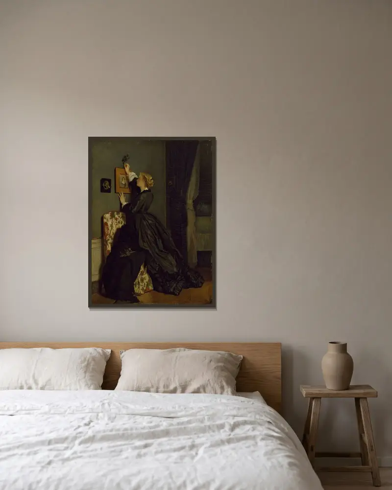 Palmsöndagen av Alfred Stevens inramad på en vägg