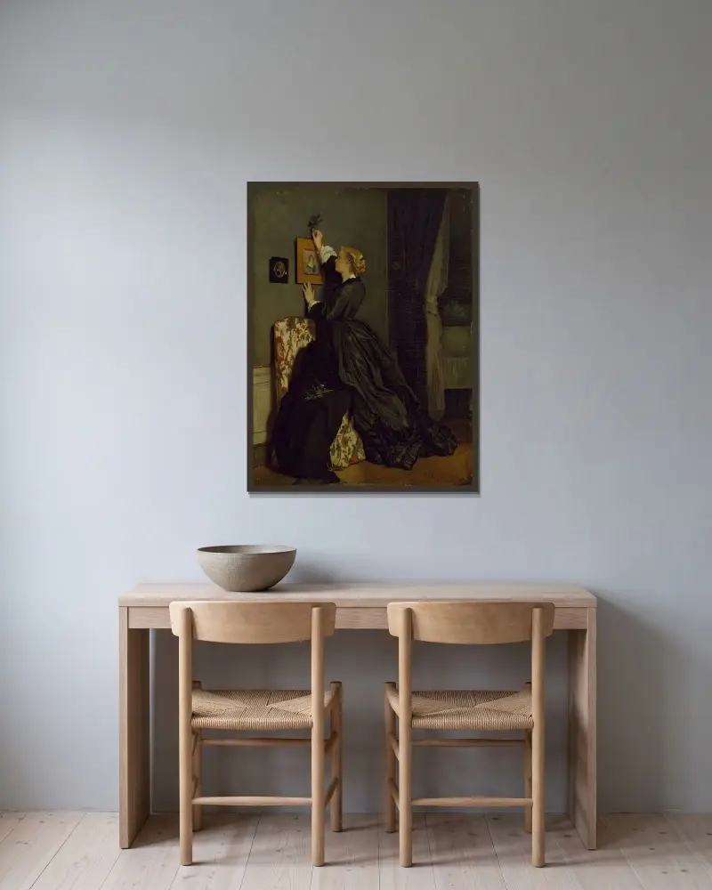 Palmsöndagen av Alfred Stevens inramad på en vägg