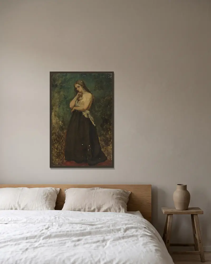 Studie av en modell av Alfred Stevens inramad på en vägg