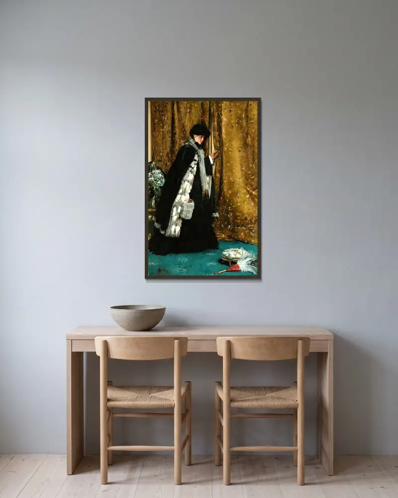 Morgonbesöket av Alfred Stevens inramad på en vägg