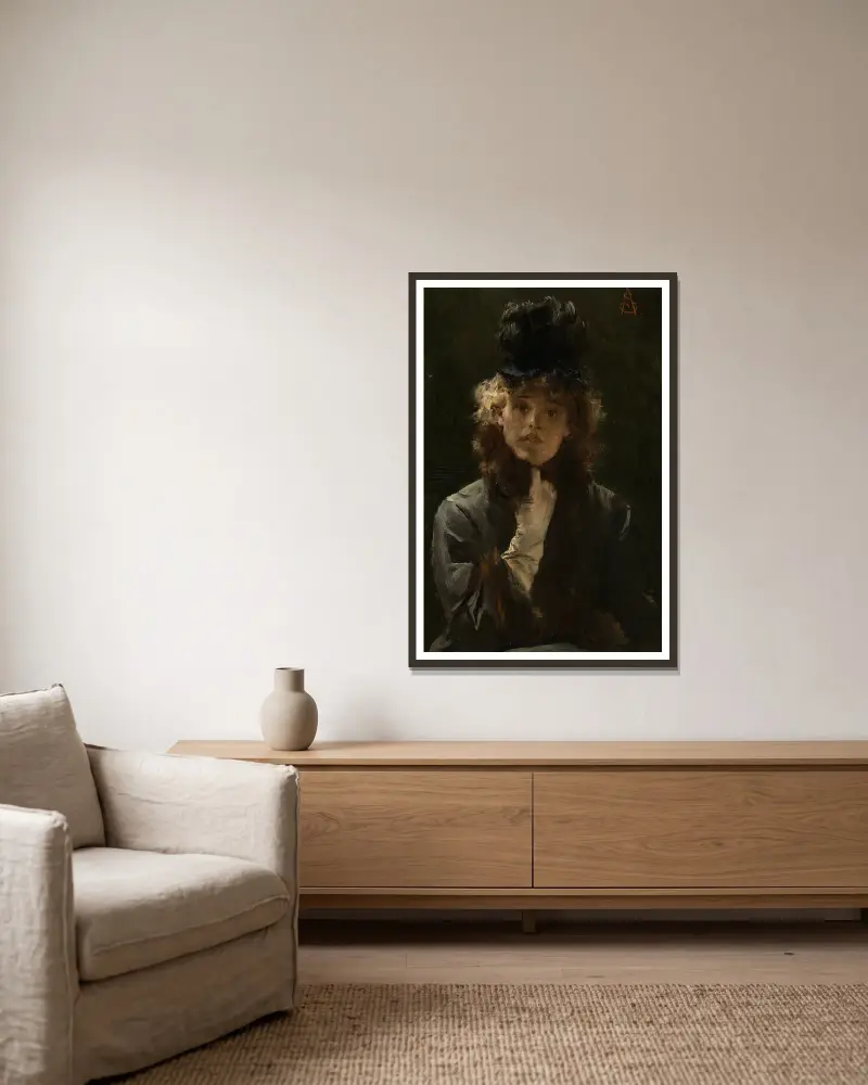 Die Pariser Sphinx, 1880 von Alfred Stevens gerahmt an einer Wand