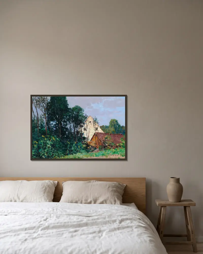 Abendstimmung von Alfred Zoff gerahmt an einer Wand