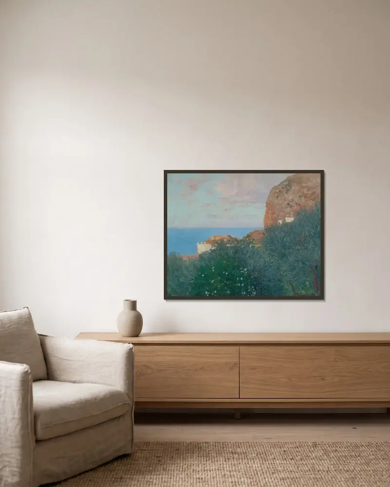 Capri von Alfred Zoff gerahmt an einer Wand