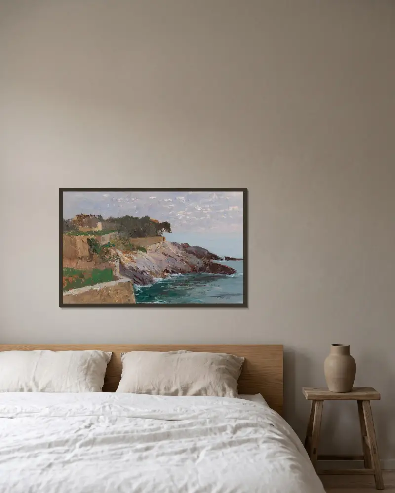 Coast Golfo Paradiso av Alfred Zoff inramad på en vägg