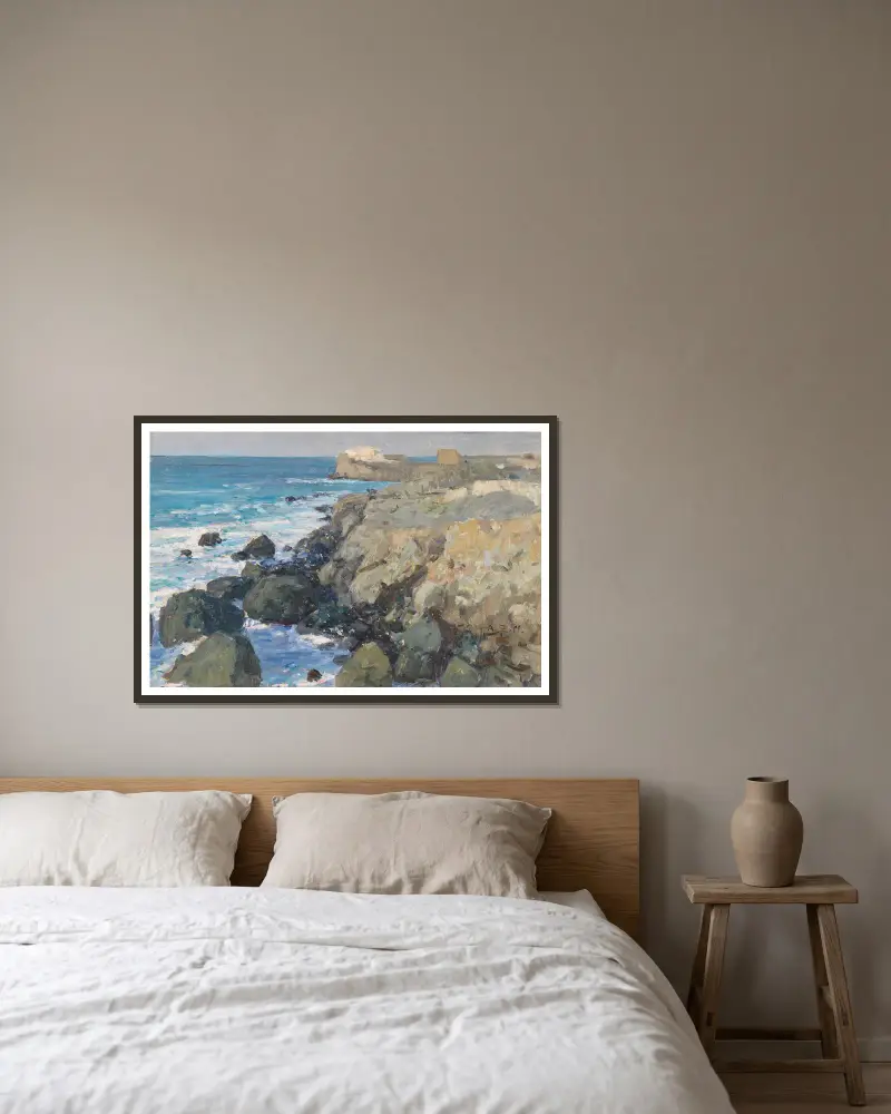 Küste bei Forio auf Ischia av Alfred Zoff inramad på en vägg