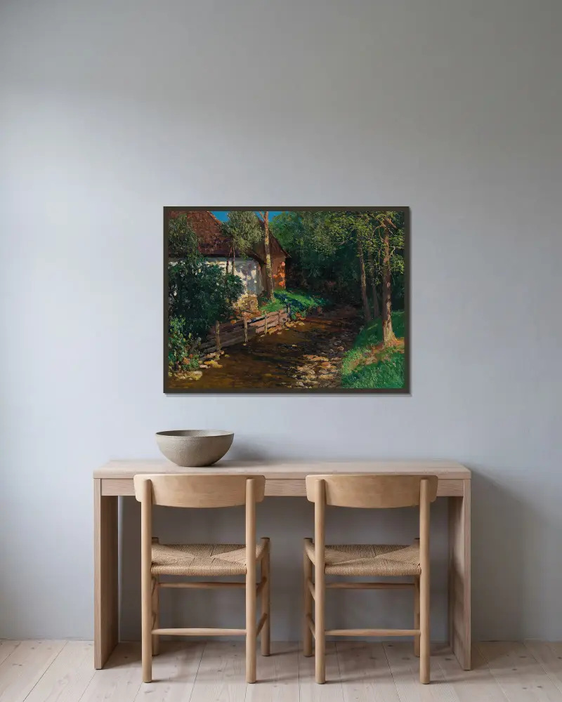 Motiv aus in dem Stainzertal (Weststeiermark) av Alfred Zoff inramad på en vägg