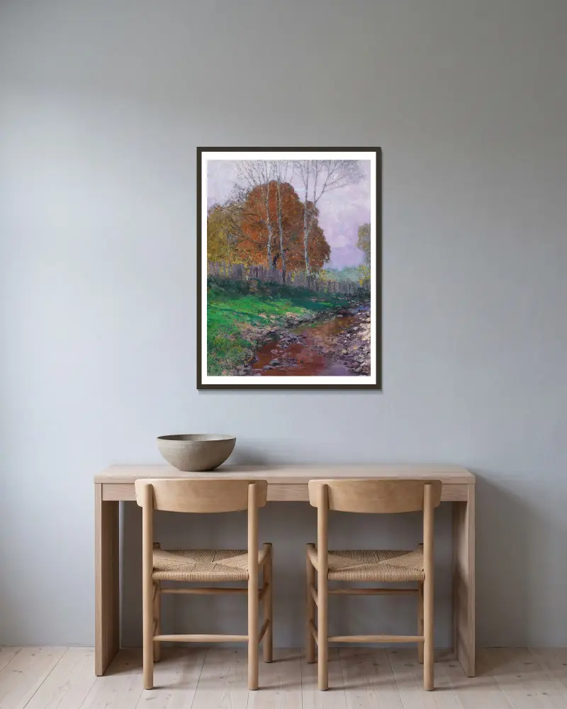 The Krems Valley, Autumn av Alfred Zoff inramad på en vägg