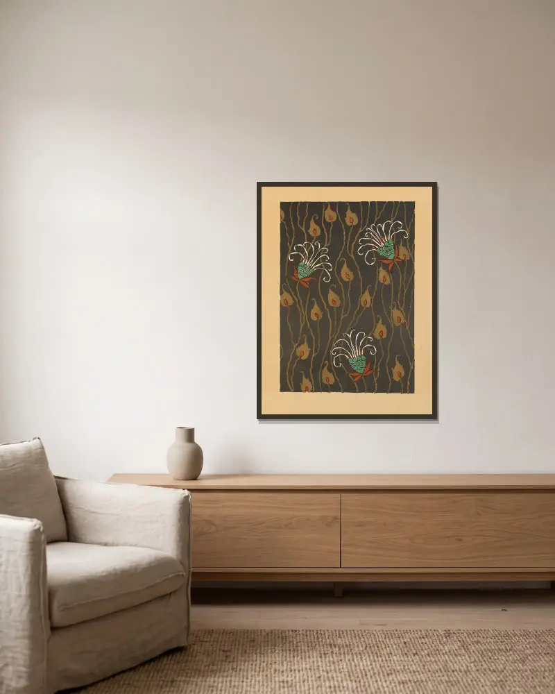 20 compositions en couleurs dans le style oriental Pl.09 av Emile-Allain Séguy inramad på en vägg