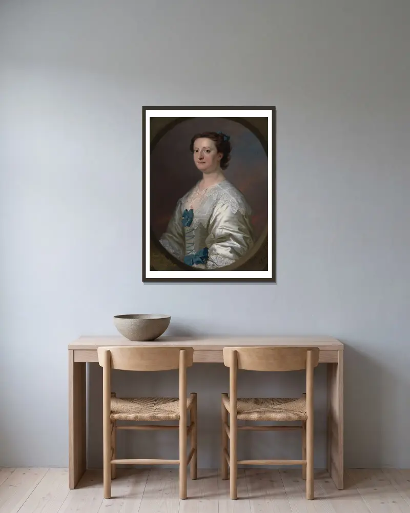 Arabella Pershall, Lady Glenorchy av Allan Ramsay inramad på en vägg