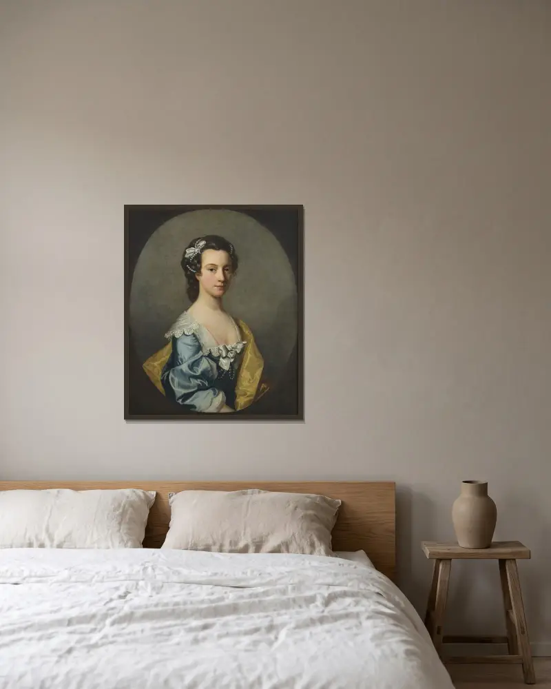Lady Sophia Desart av Allan Ramsay inramad på en vägg