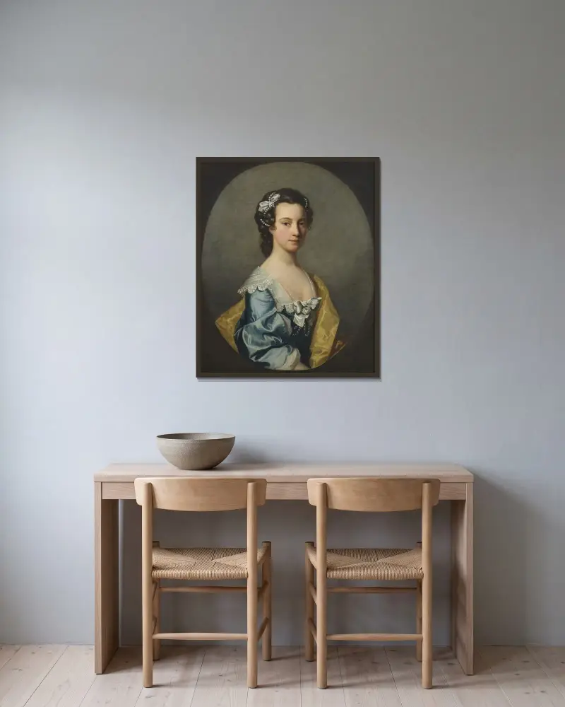 Lady Sophia Desart av Allan Ramsay inramad på en vägg