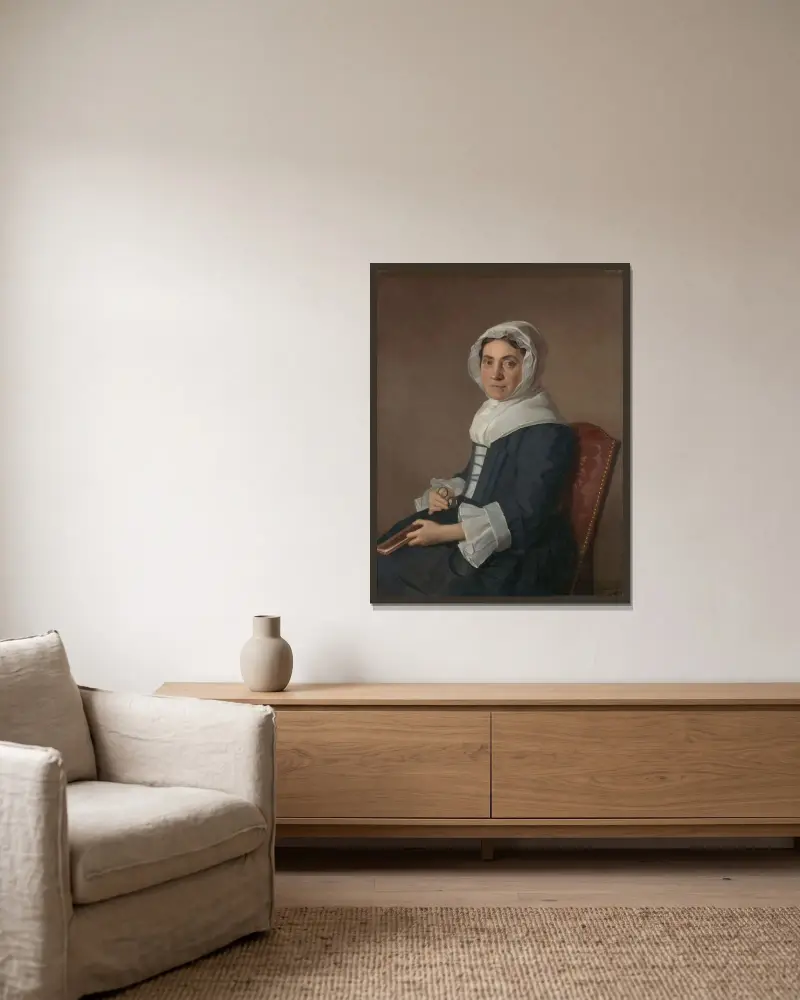 Mary Adam av Allan Ramsay inramad på en vägg