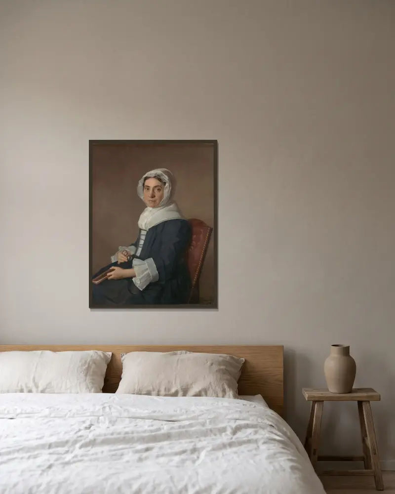 Mary Adam av Allan Ramsay inramad på en vägg