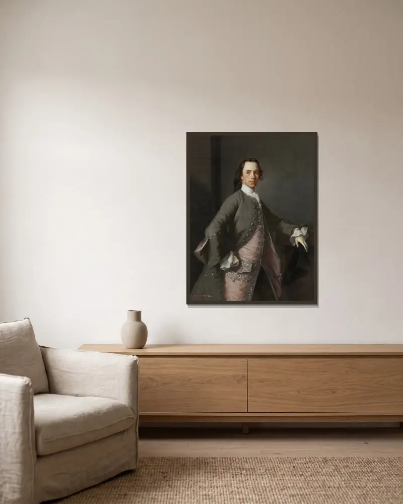 Portrait Of John Campbell av Allan Ramsay inramad på en vägg