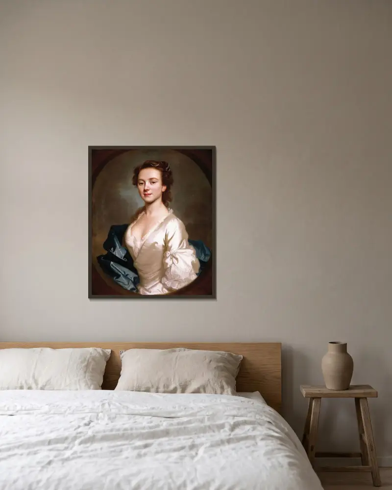 Portrait of Miss Craigie av Allan Ramsay inramad på en vägg