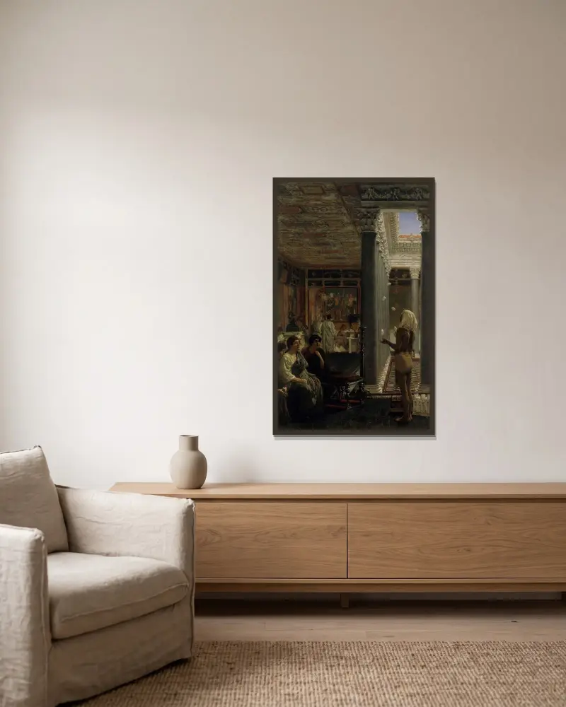 Żongler, Lawrence Alma-Tadema w ramie na ścianie