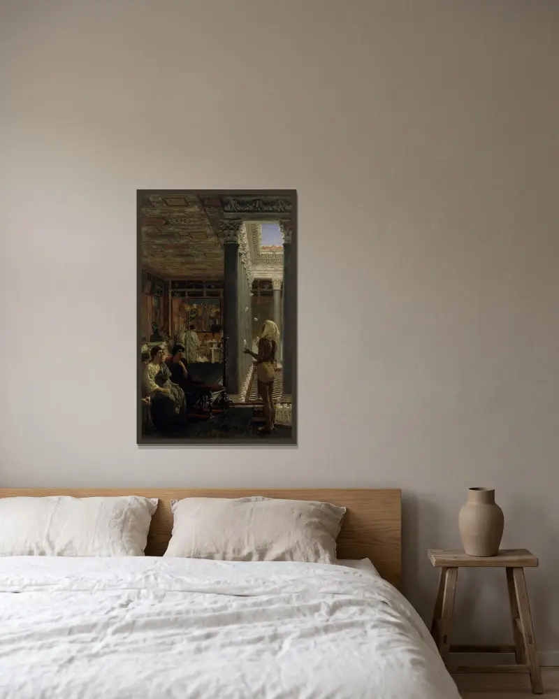 Żongler, Lawrence Alma-Tadema w ramie na ścianie
