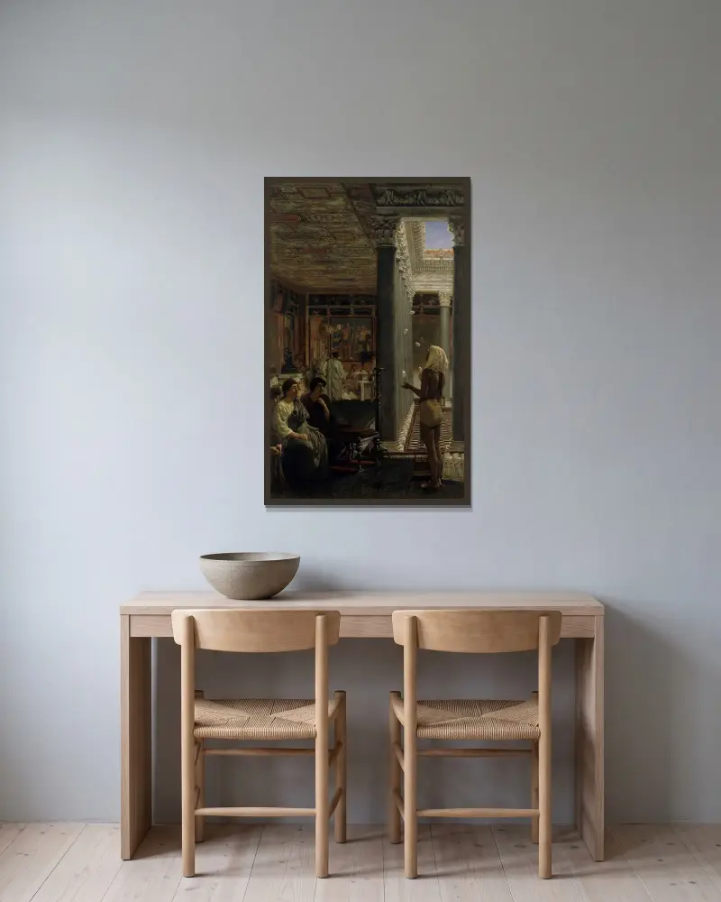Żongler, Lawrence Alma-Tadema w ramie na ścianie