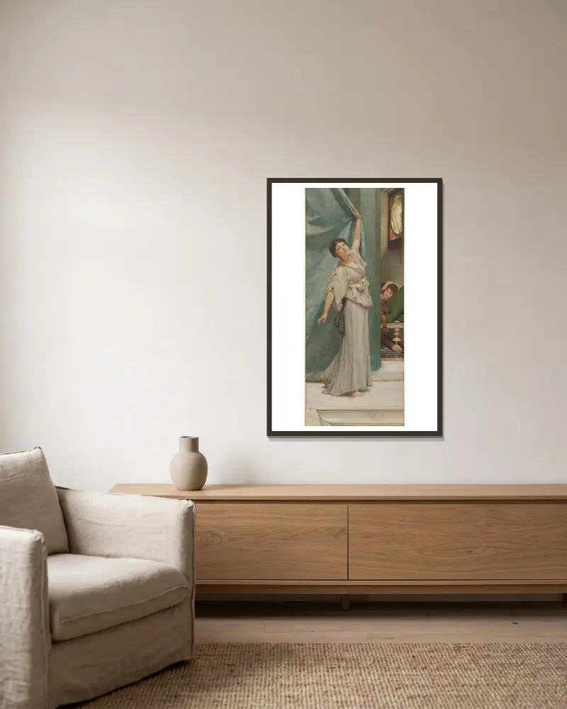 Polední spánek, Lawrence Alma-Tadema v rámu na stěně