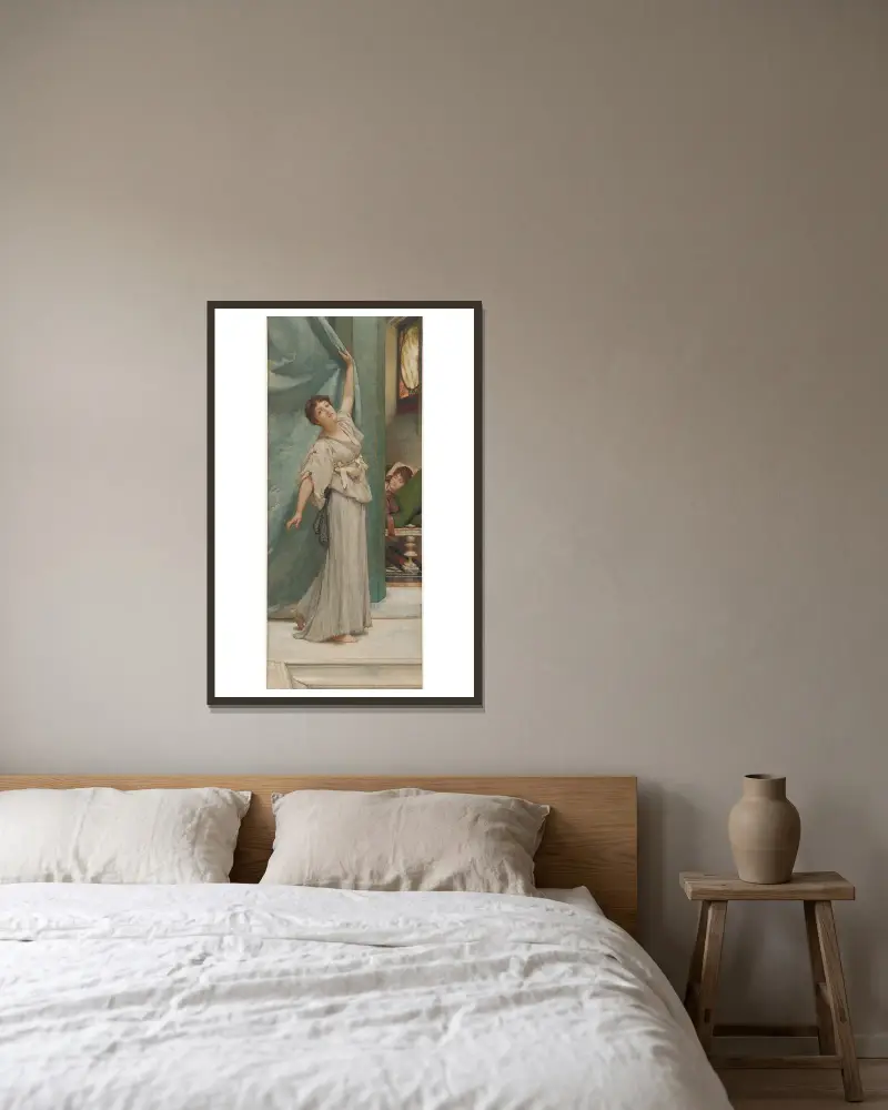 Polední spánek, Lawrence Alma-Tadema v rámu na stěně