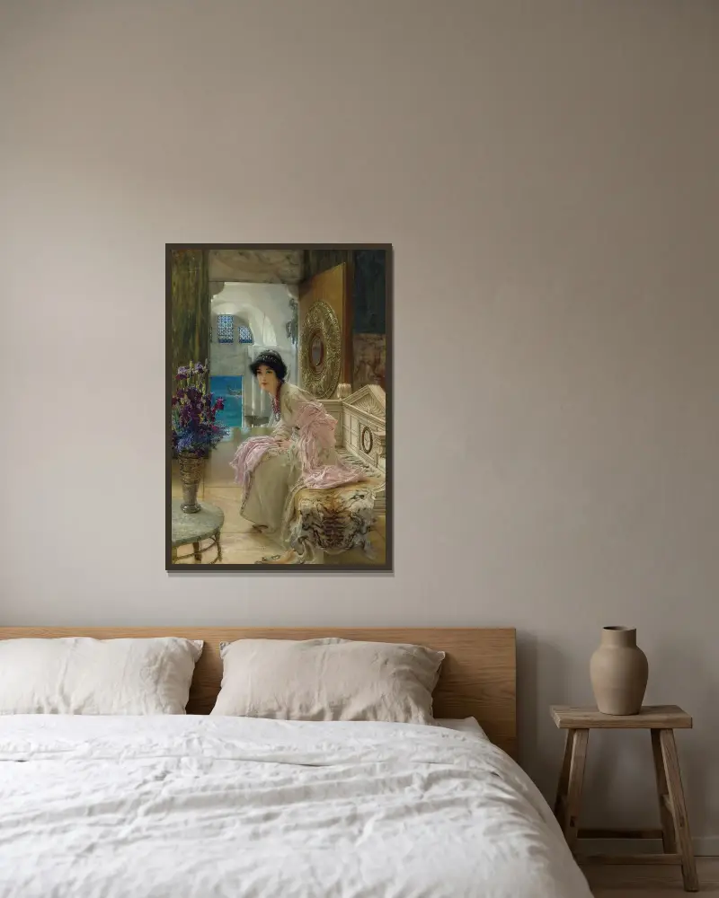 Czuwanie i oczekiwanie, Lawrence Alma-Tadema w ramie na ścianie