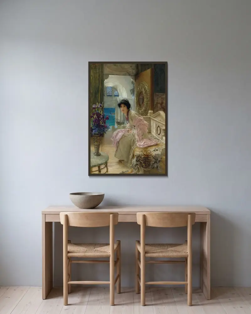 Czuwanie i oczekiwanie, Lawrence Alma-Tadema w ramie na ścianie