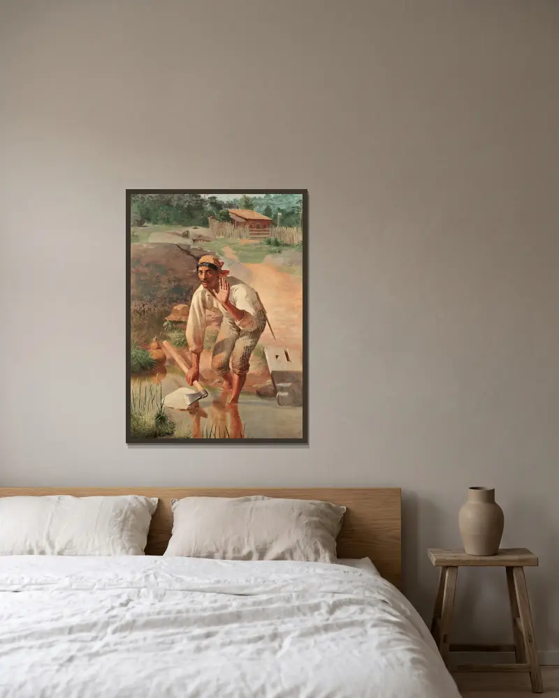 Přerušené ostření, Almeida Júnior v rámu na stěně