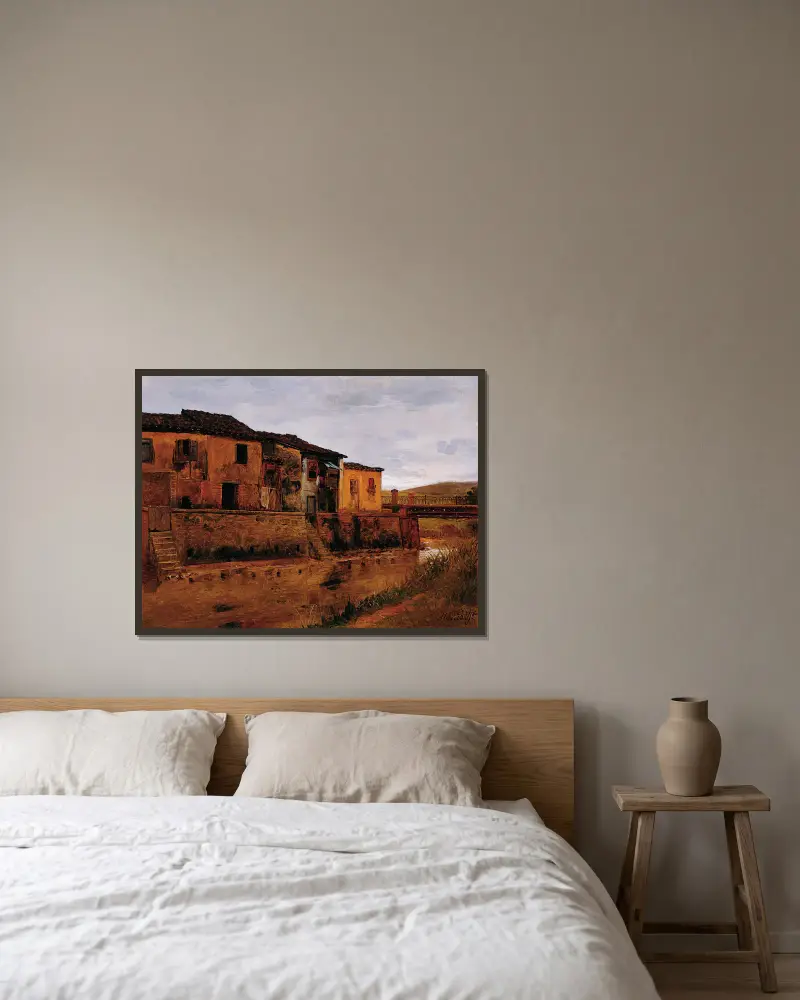 Die Brücke von Tabatinguera von Almeida Júnior gerahmt an einer Wand