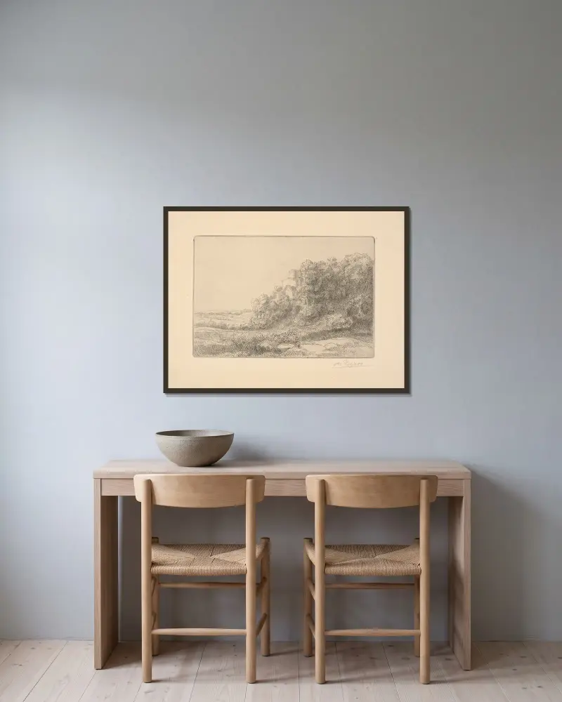 Stary zamek, Alphonse Legros w ramie na ścianie