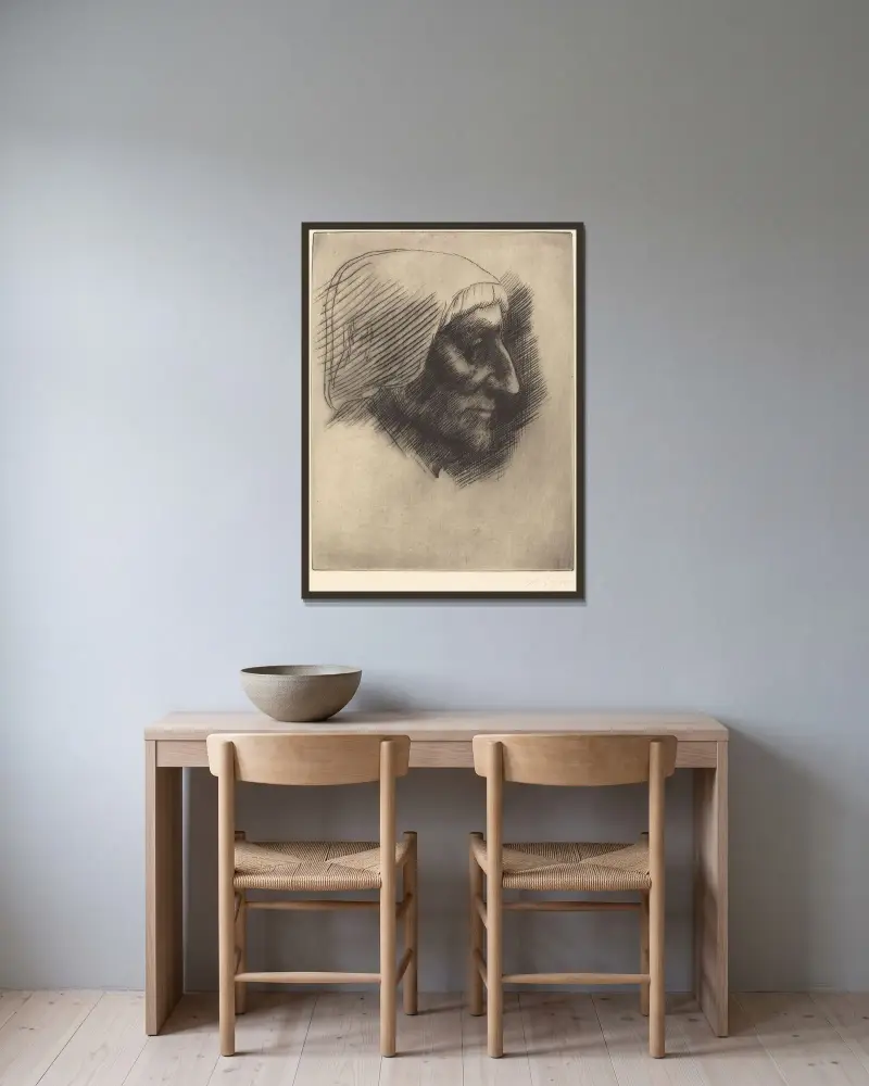 Antique Dealer B… av Alphonse Legros inramad på en vägg