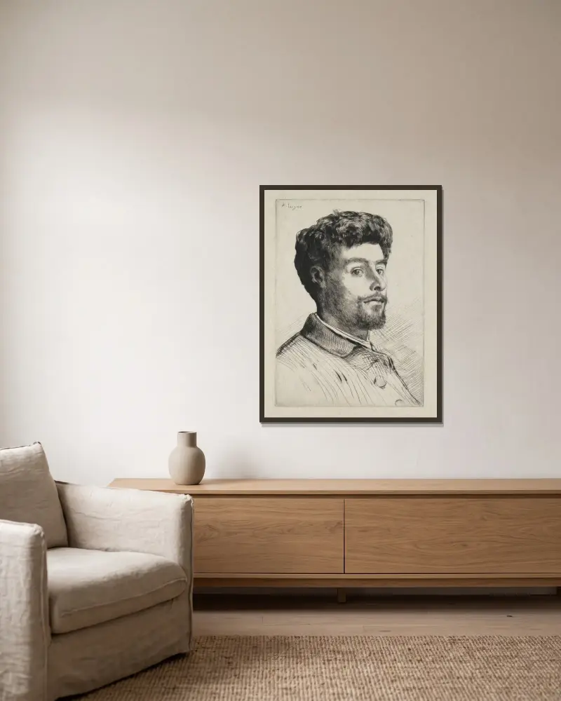 Frédéric Régamey von Alphonse Legros gerahmt an einer Wand