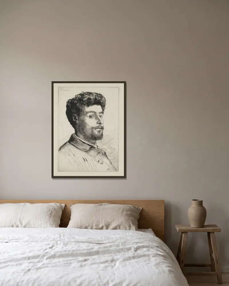 Frédéric Régamey von Alphonse Legros gerahmt an einer Wand