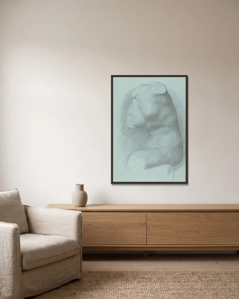 Studie nach der Antike von Alphonse Legros gerahmt an einer Wand