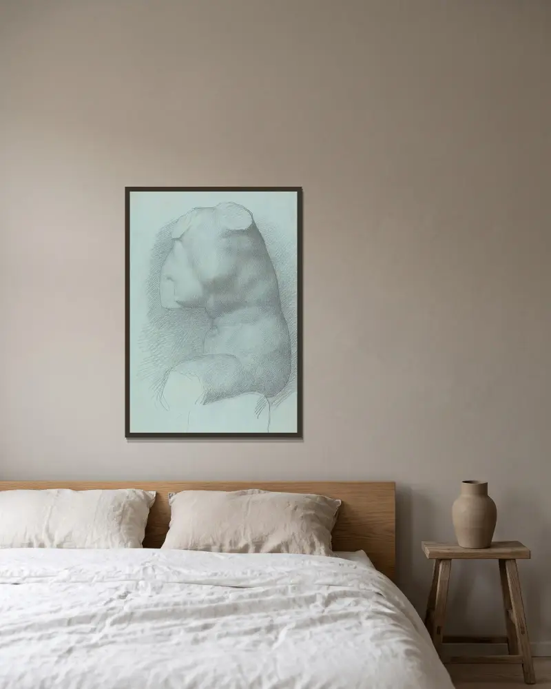 Studie nach der Antike von Alphonse Legros gerahmt an einer Wand