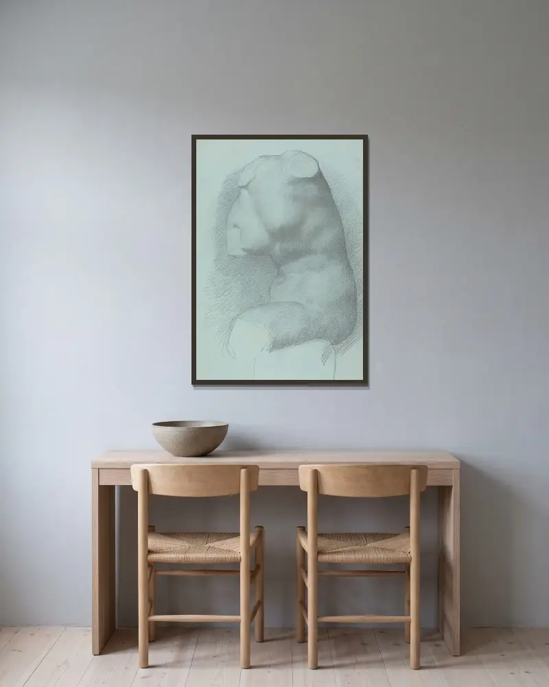 Studie nach der Antike von Alphonse Legros gerahmt an einer Wand