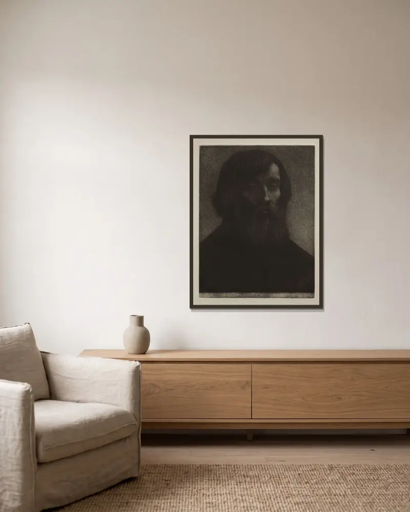 Der Dichter von Alphonse Legros gerahmt an einer Wand