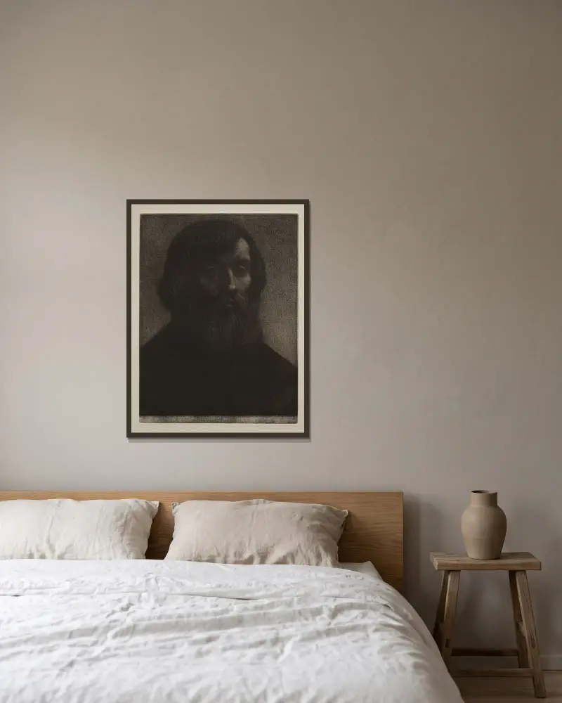 Der Dichter von Alphonse Legros gerahmt an einer Wand