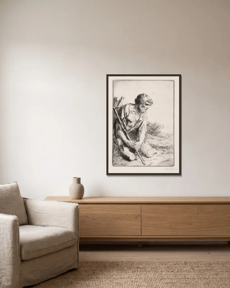 Den förlorade sonen av Alphonse Legros inramad på en vägg